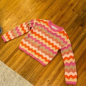 FRNCH Multicolor Wave Knit Sweater
